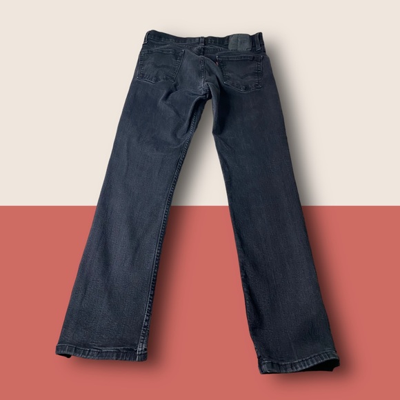 👖 LEVIS 511 SLIM FIT BLACK ANKLE ZIP JEANS W34 L32 - Picture 3 of 9